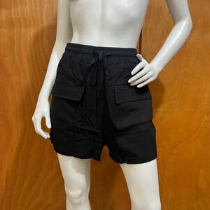 ReachMe Women's Cargo Shorts Black Drawstring Size 2XL Fits Like L/XL